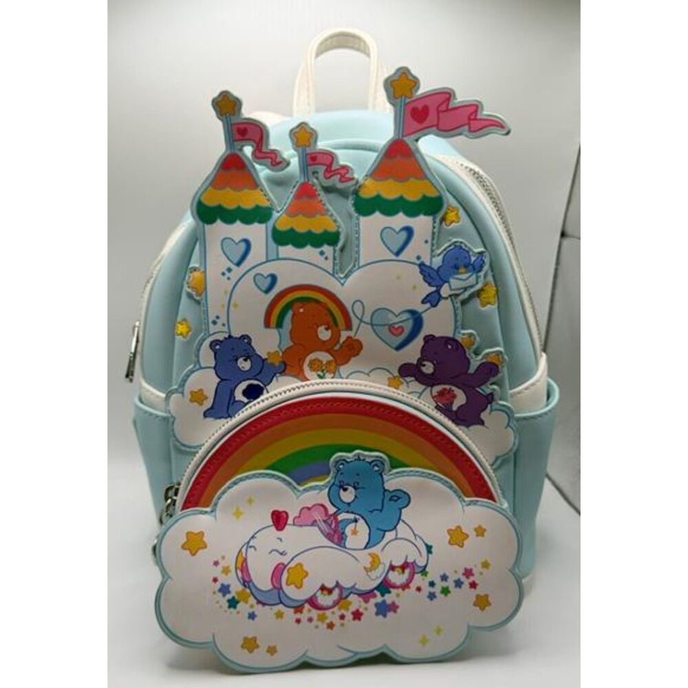 Loungefly Care Bears Care A Lot Castle Mini Backpack 40th Anniversary